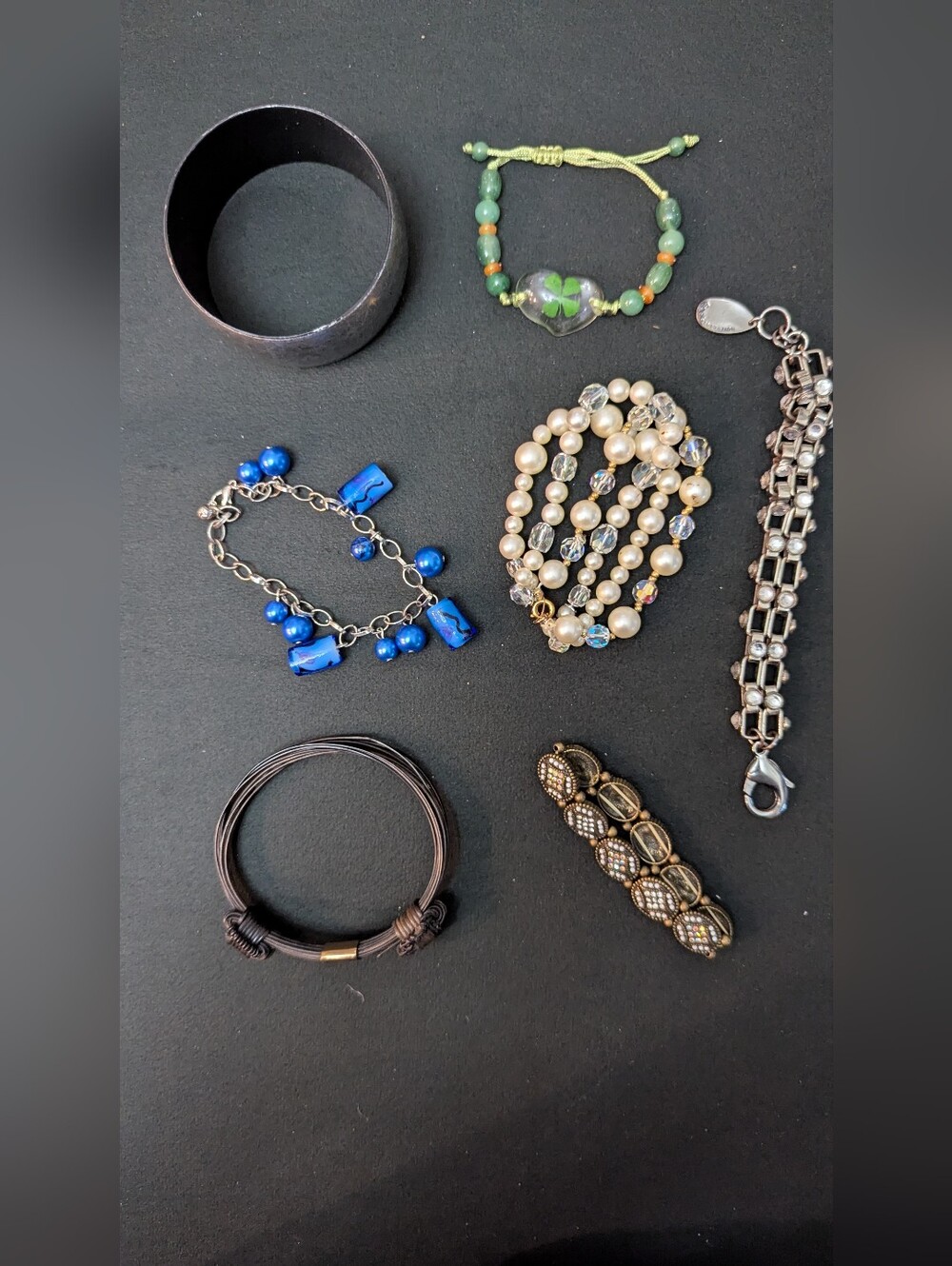 Lot Of 7 Assorted Fashion Bracelets